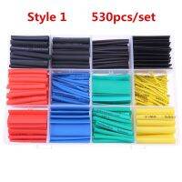 Polyolefin 2:1 530/580Pcs Heat Shrink Insulation Electronic Sleeve Tubing Wrap Wire Assorted Kit Heat Shrink Tubes 5 Color