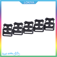 LOKIYA 5pcs NYLON shackle carabiner D-ring คลิปสายรัดกระเป๋าเป้สะพายหลังหัวเข็มขัด