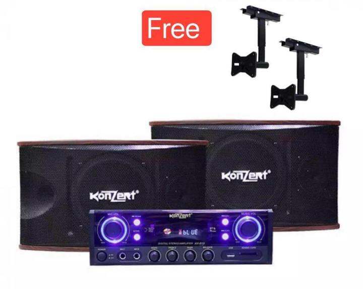 Konzert Speaker KCS212 with wall mount speaker stand Lazada PH