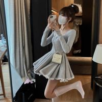 【CW】♧  Pleated Y2k Collar Loose Flowers Lantern Sleeve New Female Fashion Clothing