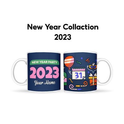 Happylife New Year 2023 Collection Mug แก้วมัคสกรีน 11 ออนซ์ แก้วพิมพ์ลาย แก้วสรีน ของขวัญ ของขวัญวันเกิด ของขวัญปีใหม่