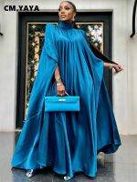 ซม. YAYA Gaun Panjang ชุด Maxi ซาติน Wanita Elegan Jubah Longgar Pakaian Streetwear Wanita Kasual Swing Besar Vestidos