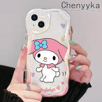 เคส Chenyyka สำหรับ iPhone 14 Pro Max 14 Plus 13 Pro Max 13 Mini เคสการ์ตูนน่ารักสีชมพูเมโลดี้เนื้อครีมเคสโทรศัพท์โปร่งใสมีในสต็อกเหมาะสำหรับเด็กผู้ชายและเด็กผู้หญิงเคสซิลิโคนอ่อนชัดเจนกันกระแทก