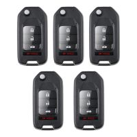 XKHO01EN Wire Remote Key Fob Flip 3+1 Button for Type for VVDI Key Tool 5Pcs/Lot