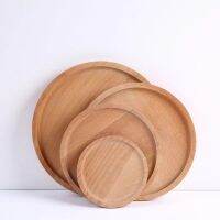 Round Coaster Insulated Plate Snack Tray Wood Placemat Beech Accessories