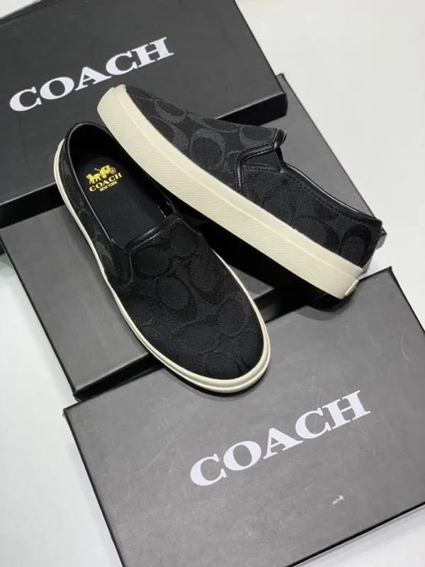 COACH Women Flat shoes Slip-Ons Boat Shoes shoes Loafers women's branded  shoes Giày bốt nữ Giày đế bằng 