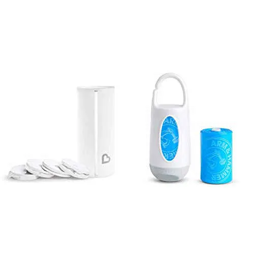 Toss Portable Disposable Diaper Pail, 5 Pack and Diaper Bag Dispenser