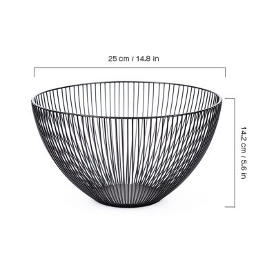 Fruit Basket Container Bowl Metal Wire Basket Kitchen Drain Rack Fruit Vegetable Storage Holder Snack Tray Bowl Table Storage