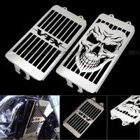 Motorcycle Steel Chrome Skull Radiator Grill Cover Guard Protector For Honda VTX1300 VTX1300C VTX1300R VTX1300S T 2003 - 2009