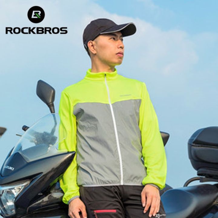 rockbros-เสื้อขี่จักรยานเสื้อกั๊กลุยป่าขี่จักรยานเสื้อเจอร์ซี่ปลอดภัยเสื้อโค้ทเสื้อกั๊กสำหรับจูงกลางคืนเสื้อระบายอากาศแขนกุด