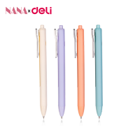 Deli ปากกาเจลหมึกดำ ปากกาเจล ปากกาหมึกดำ ขนาด 0.5 mm แกนหมุนได้ หมึกรีฟิล ถอดเปลี่ยนได้ ด้ามสีพาสเทล Nana Stationary