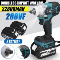 288VF 520 N.M แรงบิด Brushless ประแจผลกระทบไฟฟ้า1/2ในกับ22800มิลลิแอมป์ชั่วโมงแบตเตอรี่ลิเธียมไอออน6200รอบต่อนาทีสำหรับ Makita 18โวลต์แบตเตอรี่