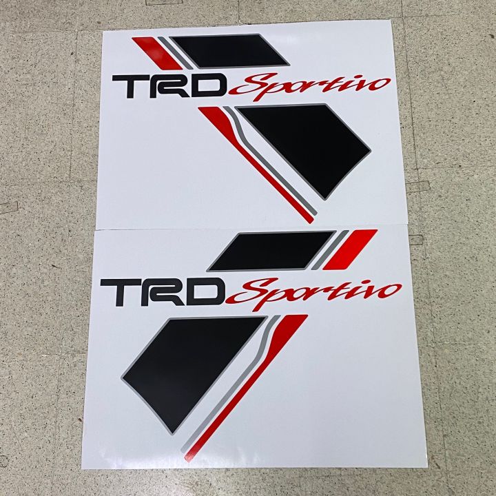 สติ๊กเกอร์* TRD sportivo ติดข้างท้ายกระบะ TOYOTA VIGO CHAMP ราคาต่อชุด มี 2 ข้าง