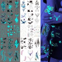 【hot】▤卐  Temporary Tattoos In Dark Feather Fake Sticker Teens Arm Snake Tatoos