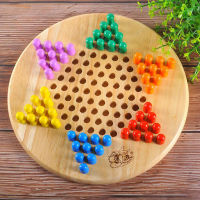 2 In 1 Wooden Chinese Checkers Gobang Board Game Children Party Game Toy Set Portable Developing Inligence Educational Toys