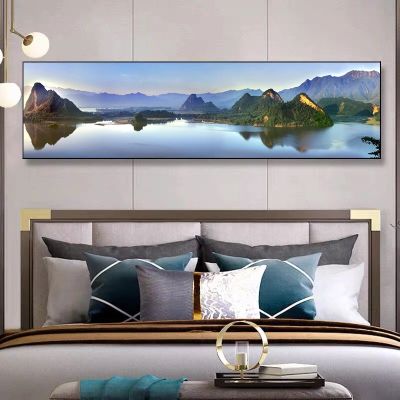 Classical Landscape Art Mountains and Lakes Canvas Paintings Poster and Print Wall Art Pictures for Living Room Decor (No Frame)