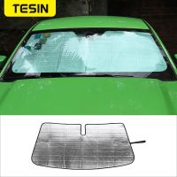 TESIN Car Front Windshield Sunshade Anti UV Ray Window Sun Visor Protector Cover Accessories For Ford Mustang 2008-2014