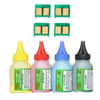 4pcs CB540 -CB543 Color Toner Powder 4 pcs chip Compatible FOR HP LaserJet Pro aserJet CP1215 CP1515n CP1518ni CM1312