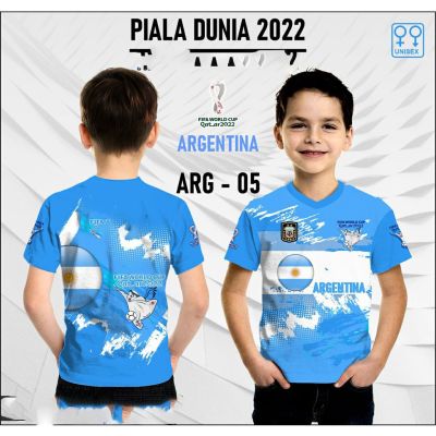 qatar World Cup Jersey Kids argentina Team Shirt | Jersey piala dunia 2024 qatar anak baju kaos fans timnas argentina