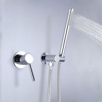 Bathroom Handheld Shower Head with Extra Long Hose and ss cket Holder Shower Wall Polished Hand Shower Faucet Set