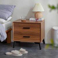 Bedside cabinet, size 40x50x46 cm.- walnut color