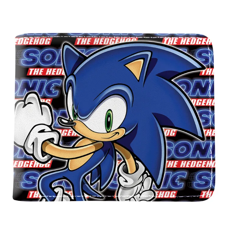 SONIC CHARACTERS PATTERN Sonic the Hedgehog 4 in. Bi Fold Wallet (Sonikku)