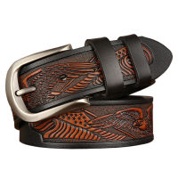 cowhide genuine leather belts for men cowboy Luxury strap design male vintage fancy jeans designer belt men high quality