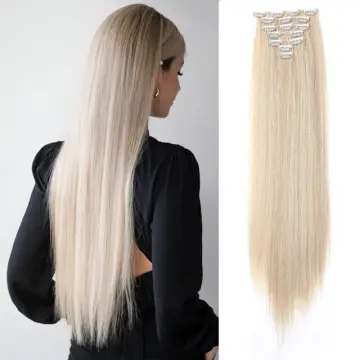 6Pcs/Set 24 16 clips Long Straight Synthetic Hair Extensions