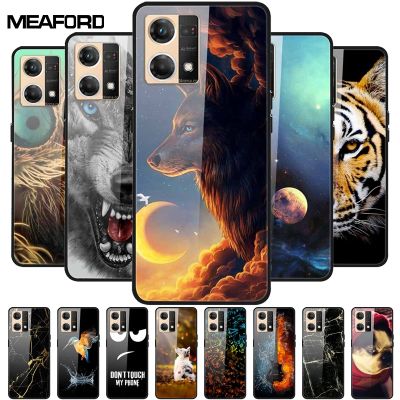 「Enjoy electronic」 For OPPO Reno7 Case 4G Tempered Glass Hard Back Covers For OPPO Reno 7 4G Phone Case Soft Bumper Coque Reno 7 CPH2363 Shockproof