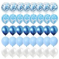 【DT】hot！ 40Pcs Balloons Set Agate Marble Metallic for Kids Birthday Baby Shower Graduation Decoration Wedding