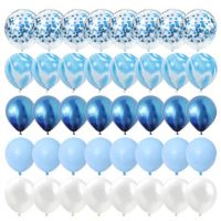 hyfvbujh▧  40Pcs Balloons Agate Marble Metallic for Birthday Baby Shower Graduation Decoration