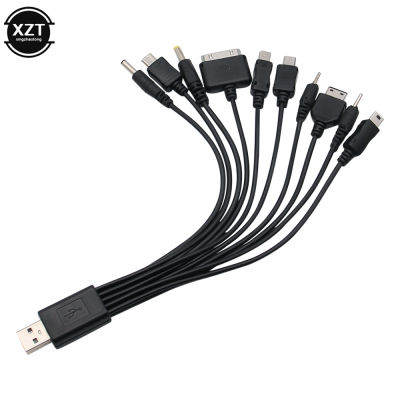 Universal Micro USB Cable แบบพกพา 10 in 1 USB Multi Charger สายโทรศัพท์สายชาร์จอะแดปเตอร์สำหรับโทรศัพท์-kdddd