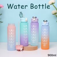 Water Bottle Portable Sports Water Bottle Motivational Drinking Bottle Cold Water Cup With Time Marker For Outdoor Fitness Sport