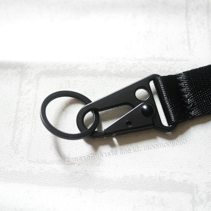 mazda-พวงกุญแจผ้าอย่างหนา-ปักโลโก้สายยาว-20-ซม-ตะขอเกี่ยวหนา-รมดำอย่างดี
