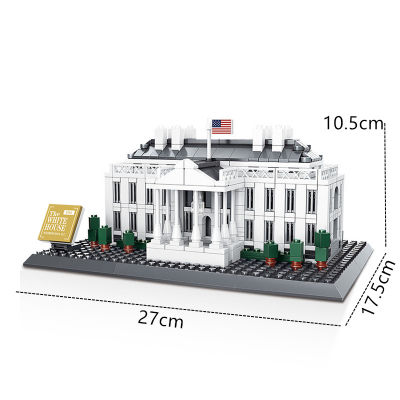 Architecture Series DIY United States White House Building Blocks Set Bricks Classic City Skyline Model Toys For Kids 771 Pcs