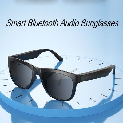 แว่นตาชุดหูฟังบลูทูธสมาร์ทระบบนำเสียงผ่านกระดูกสเตอริโอ,ใหม่แว่นกันแดดอเนกประสงค์สองหูโทรได้สำหรับโทรศัพท์