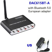 5.1CH Audio Decoder Bluetooth 5.0 Reciever Wireless Audio Adapter Optical Coaxial AUX USB2.0 DAC DTS AC3 FLAC DA615