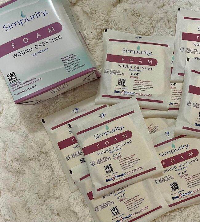 Simpurity Foam NonAdhesive Foam Wound Dressing, 4" x 4" Lazada PH