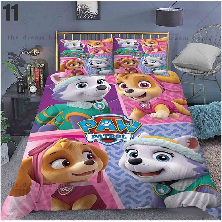 ellen-paw-patrol-3in1-ชุดเครื่องนอน-ผ้าปูที่นอน-ปลอกหมอน-ผ้านวม-สบาย-ล้างทําความสะอาดได้