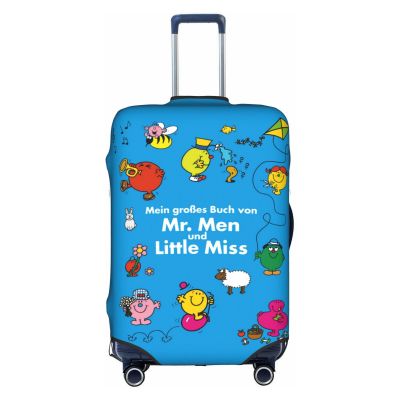 Mr.men And Little Miss Travel กระเป๋าเดินทาง Protector Elastic Protective Washable Luggage Cover เหมาะสำหรับ18-32นิ้ว