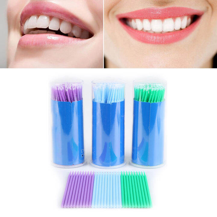 100PCS/Bottle Dental Disposable Micro Brushes Applicators Brush Dentistry Extension Tools