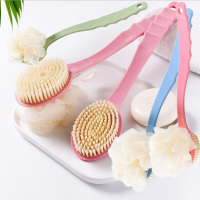 NEW Long Handled Plastic Bath Shower Back SPA Brush Scrubber Skin Cleaning Brushes Body For Bathroom Accessories Clean Tool