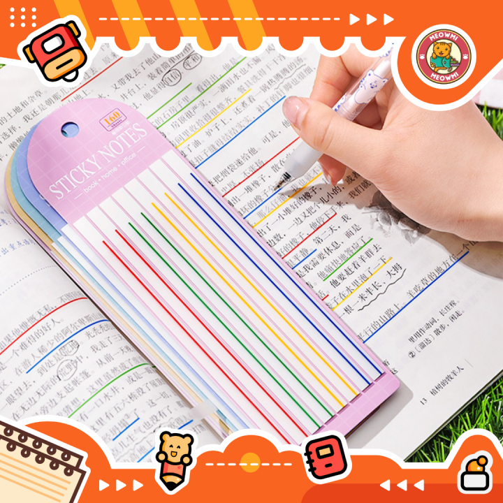 Highlighter Strip Sticker Garis Bawah Bacaan Buku Penanda Poin Penting