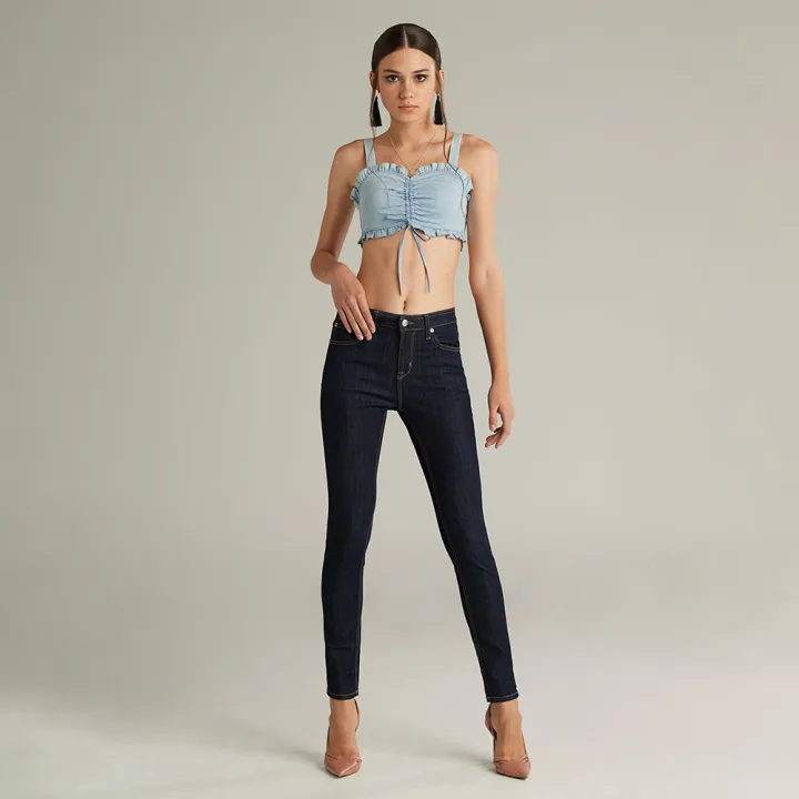 mc-jeans-กางเกงยีนส์ผู้หญิง-กางเกงยีนส์-แม็ค-แท้-ผู้หญิง-กางเกงยีนส์ขายาว-mc-comfort-ทรงเดฟ-slim-ทรงสวย-ใส่สบาย-manz137