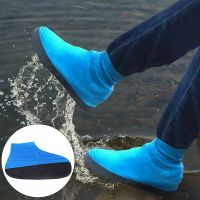 Blue Thicken Shoe Cover Boots Cover For Outdoor Walking Wear-resistant Waterproof Shoe Protector Shoe Accessories Overshoes Rain Boots