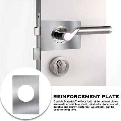 Deadbolt Lock Repair Stainless Steel Door Reinforcement Waterproof Modern Self Room Rustproof Plate For Home Adhesive D2Q5
