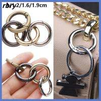 RBRY 10pcs 10/12/16/19 มม. ทริกเกอร์การกดแบบกลม ประตูชุบ กระเป๋า Carabiner กระเป๋าถือ หัวเข็มขัดกระเป๋า หัวเข็มขัดโอริงสปริง คลิปหนีบสแน็ป