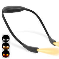 LED Neck Reading Light Neck Lamp Adjustable Eye Care Book Light For Reading 3Adjustable Brightness USB Running Hanging Neck Lamp