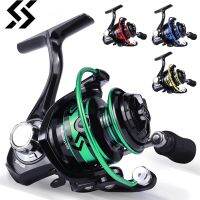 ZZOOI Sougayilang Mini Ice Fishing Reel 2+1BB Metal Small Spinning Reels Raft Fishing Reel for Perch Pike Croaker Freshwater Fishing