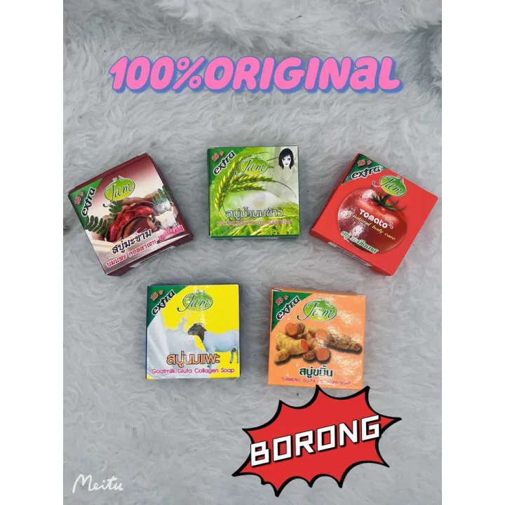 SABUN TOMATO , BETIK , KUNYIT ORIGINAL PAPAYA TURMERIC SOAP THAILAND BY